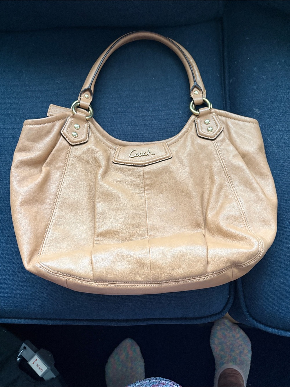 Coach Caramel Leather Shoulder Tote